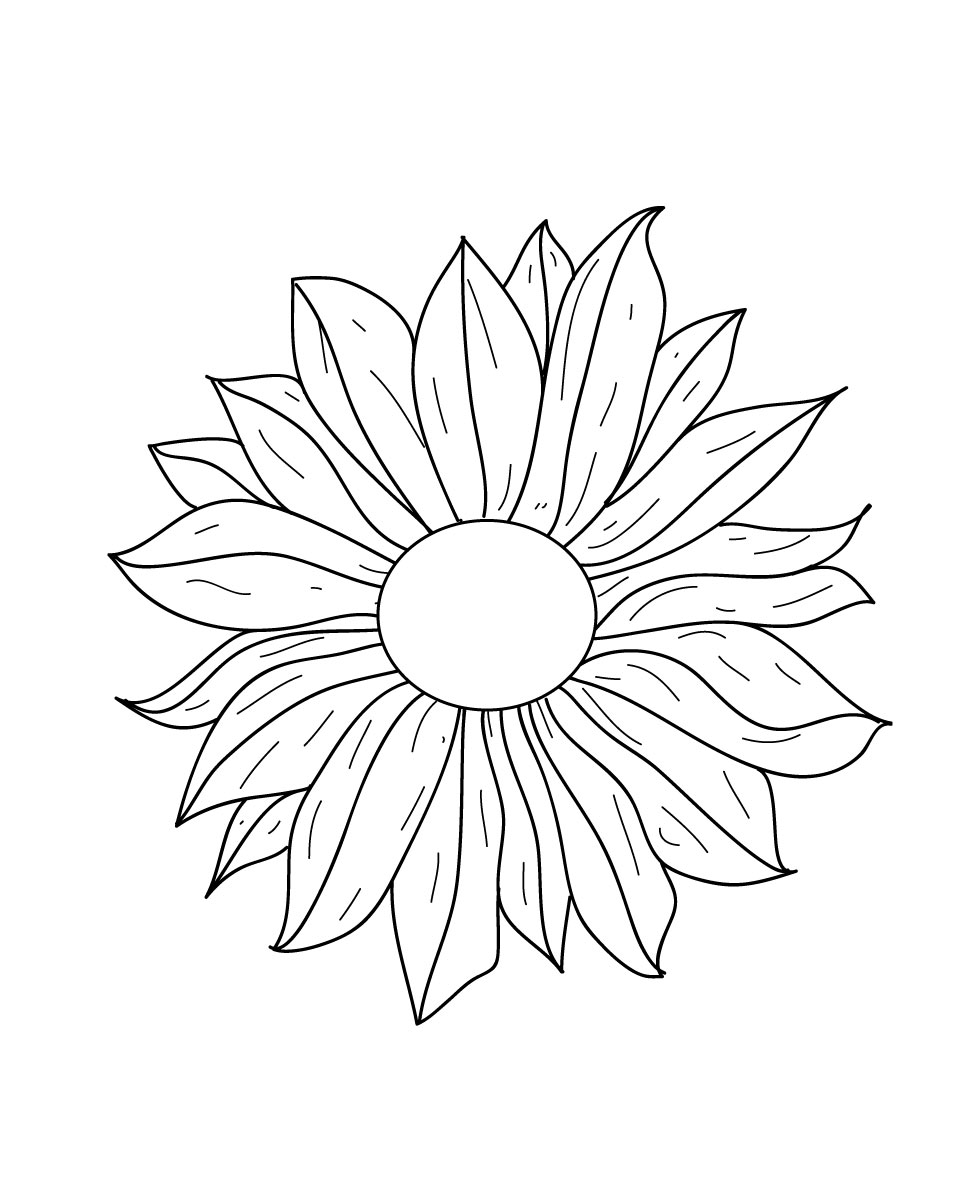 Flower Line Drawing