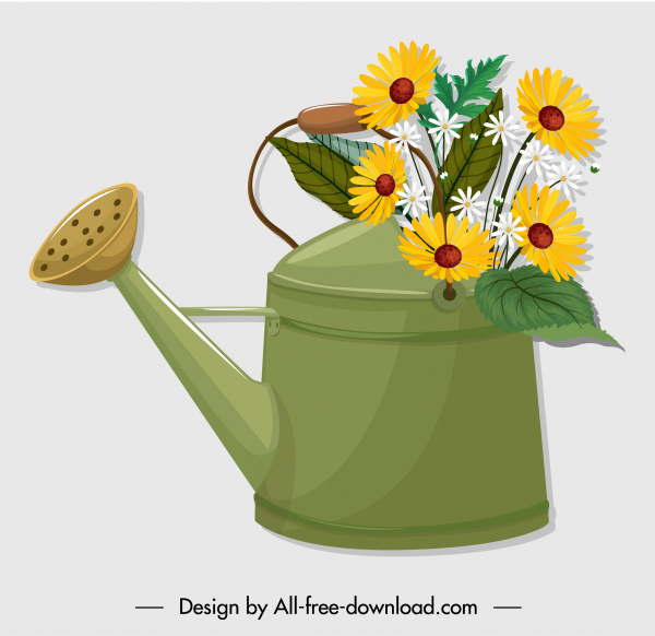 Flowerpot Icon Duschen Topf Skizze klassisches Design