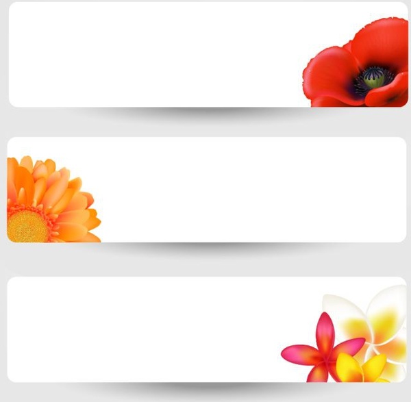 flores plantillas de fondo horizontal diseño color pétalos iconos