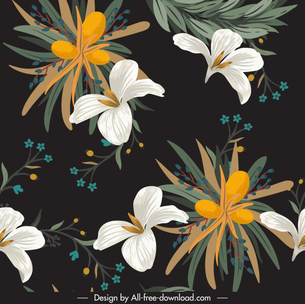 Blumen Malerei blühende Skizze bunten Kontrast Dekor