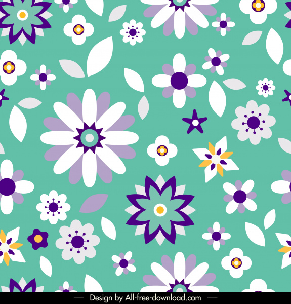 花紋五顏六色經典平面花瓣裝飾