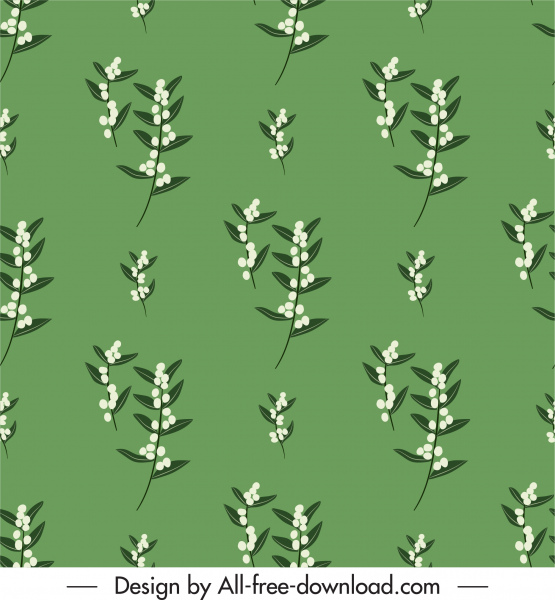 flores patrón plano repitiendo diseño verde blanco decoración