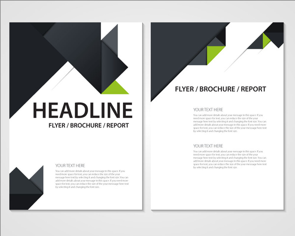 Folleto flyer plantilla de informe con diseño de estilo moderno