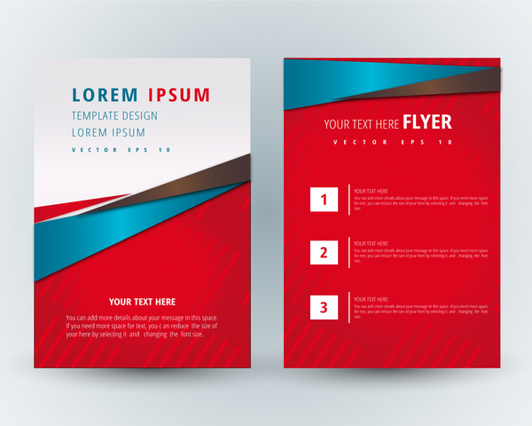 desain flyer dengan gaya modern berwarna merah