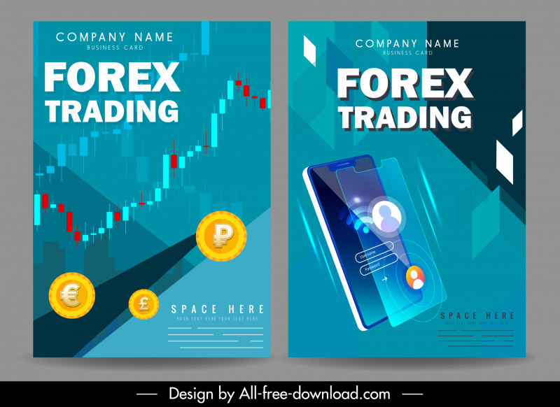 flyer forex trading template dynamic business elements decoração smartphone