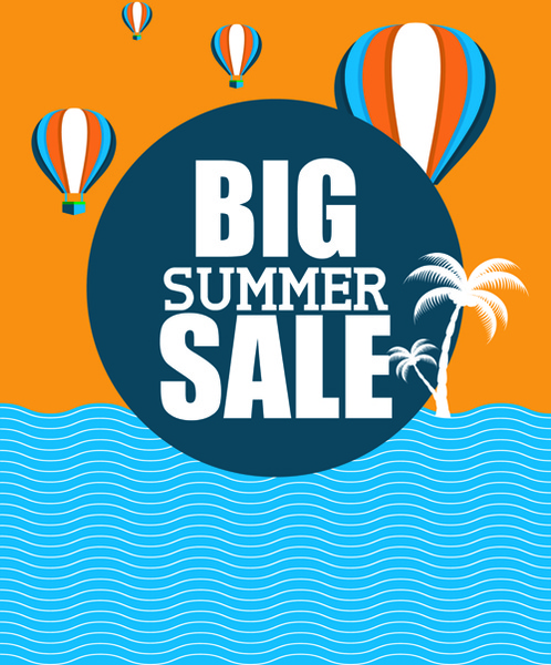 Flyer Sale Summer Holidays Vector