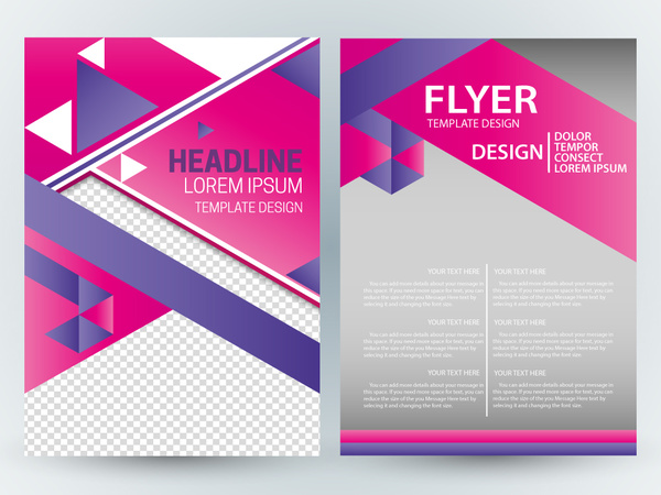 Flyer-Template-Design mit modernen farbenfrohen abstrakten Stil