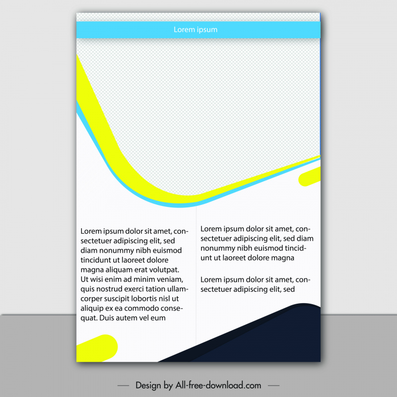 flyers template bisnis sketsa kurva dinamis cerah yang elegan