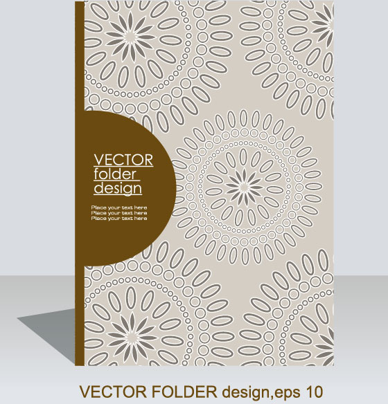 Ordner Design Vektor floral-Hintergrund