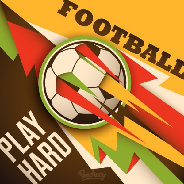 poster abstrak sepak bola