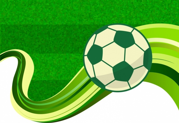 decorazione di linee di calcio sfondo verde campo fondo curve