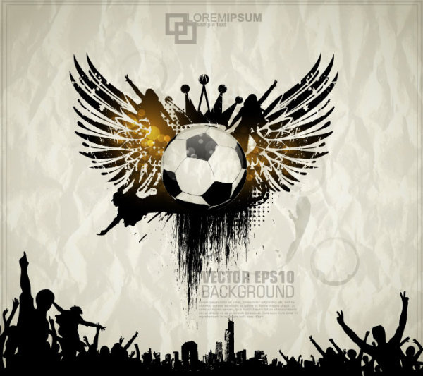 サッカーのテーマポスターベクトル3