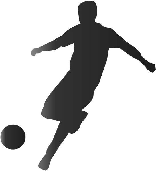 Fußballer-silhouette