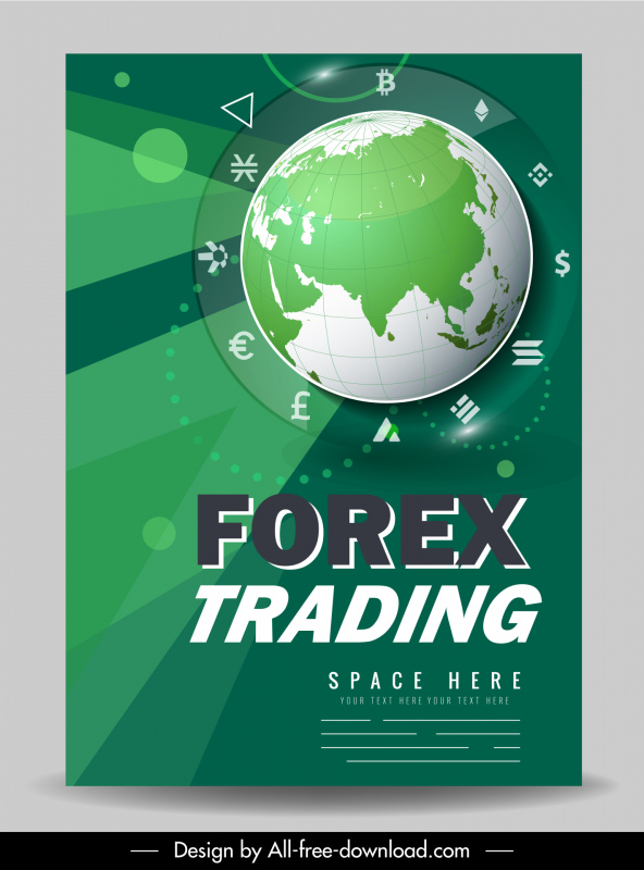 Forex Flyer Vorlagen Dynamischer Globus Währungselemente Dekor