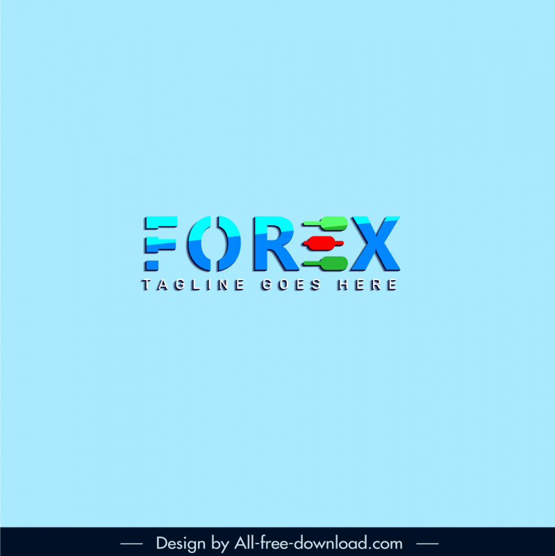 Forex Logo Flache Großbuchstaben Kerzenlicht Elemente Dekor