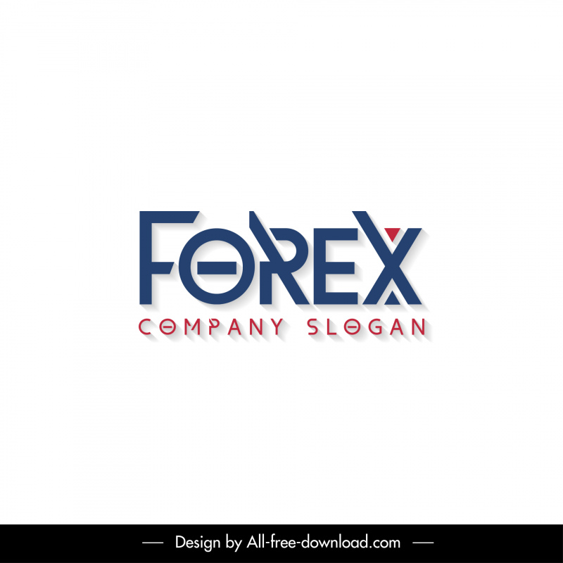 plantilla de logotipo de forex moderno elegante textos planos decoración