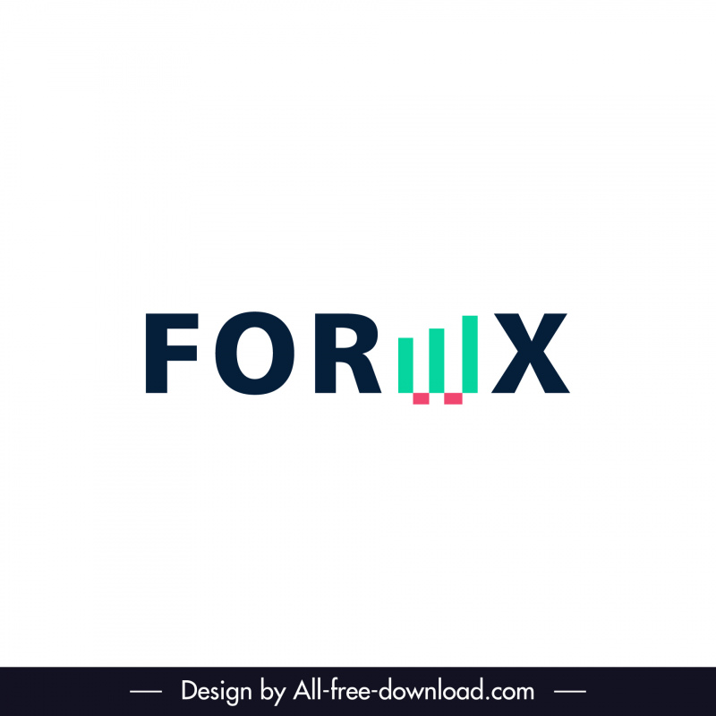 Modèle de logo Forex moderne plat capital textes décor