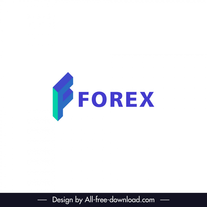 forex logo şablonu modern 3d sermaye metinleri dekor