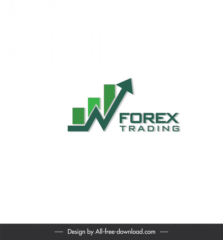 Logotipo de forex columna gráficos de flecha esbozo
