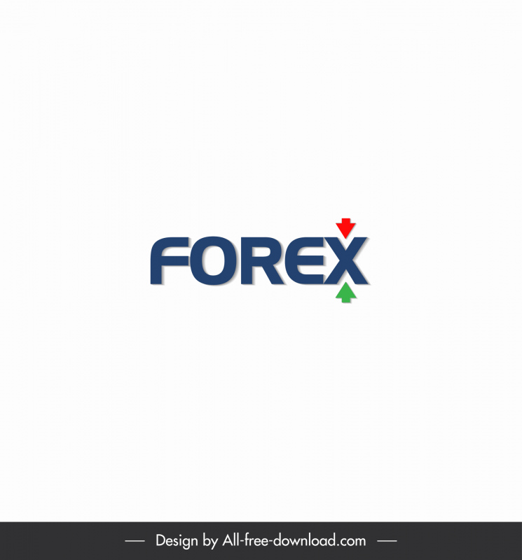 logotipo de forex moderno elegante textos planos flechas boceto