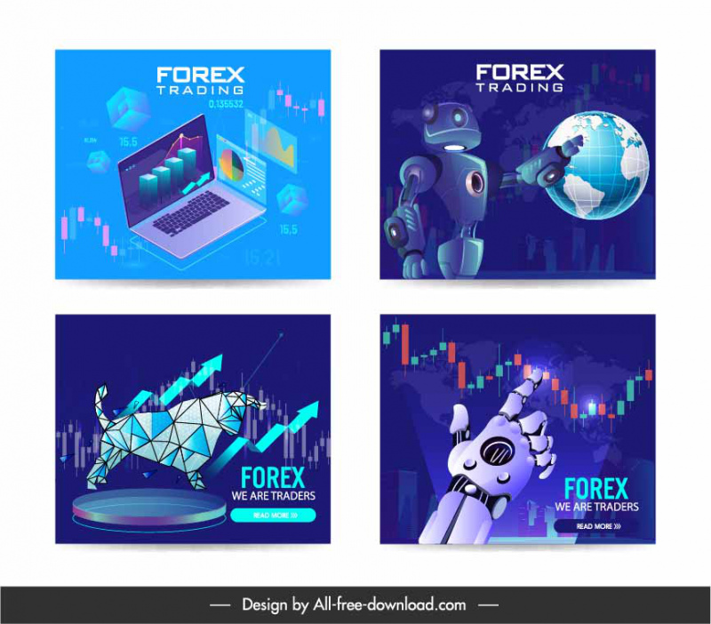 forex trading banner coleção de elementos de decoração de elementos