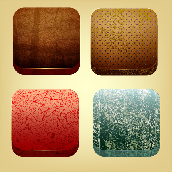 quatro conjuntos de ícones padrão quadrado ecológico