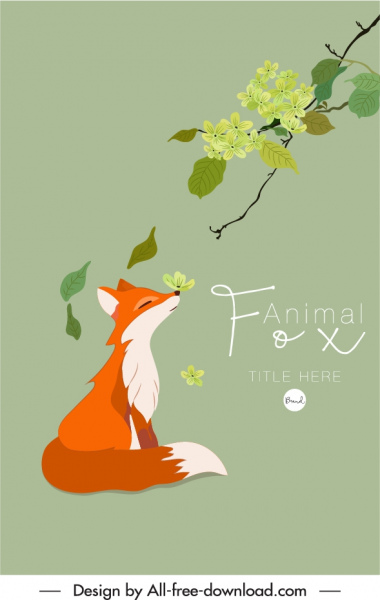 fox libro cuento portada plantilla clásico dibujo de dibujos animados