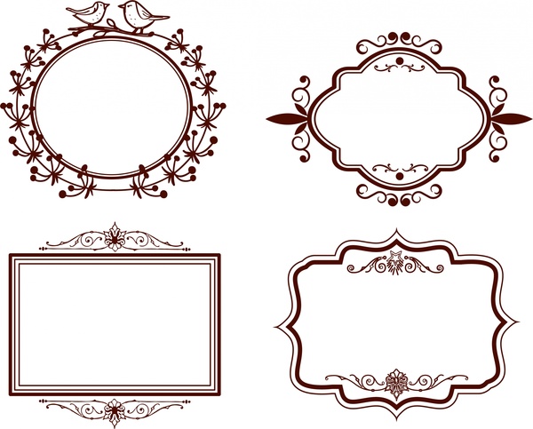 frame desain koleksi klasik desain dalam berbagai bentuk