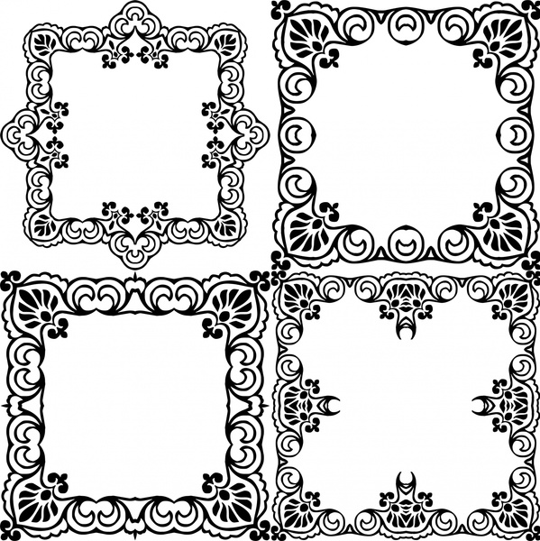 古典的な装飾的なパターンのフレーム デザイン