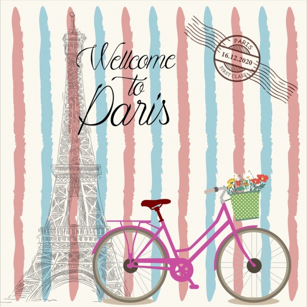 إعلان فرنسا يطوق خلفية برج دراجات ختم الرموزرمز مكافحة ناقلاتناقل حر