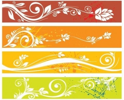 Бесплатные цветочные баннеры графических векторов