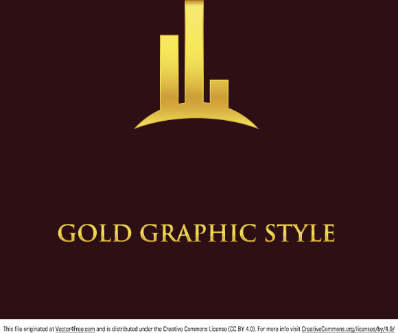 gratis logo emas grafis vektor