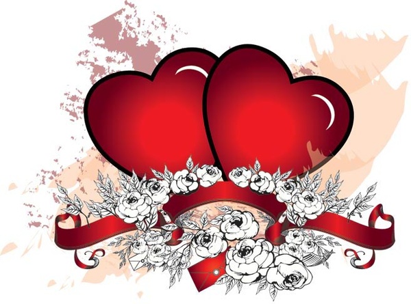 Darmowe valentine wektory miłości, którą Ci karty