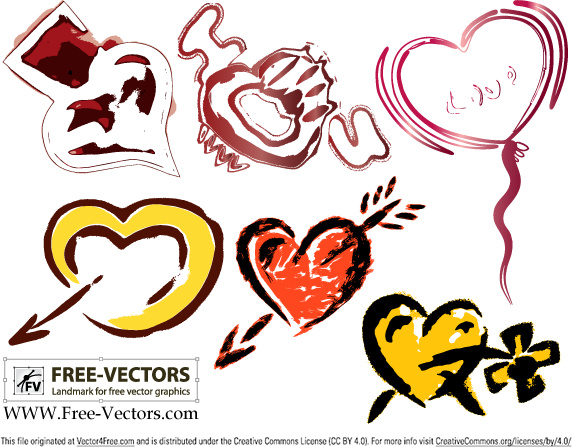 kostenlose Valentinstag Liebe Herz Vektor