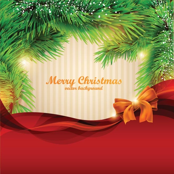 Free Vector Abstract Merry Christmas Poster Template