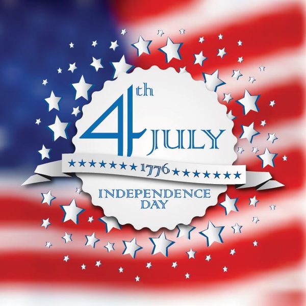 vector libre América independencia insignia abstracta diseño