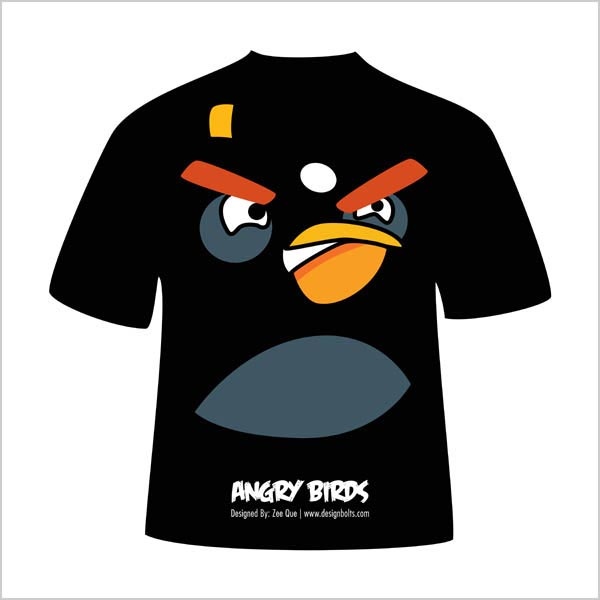 ücretsiz vektör angry birds tshirt tasarımları