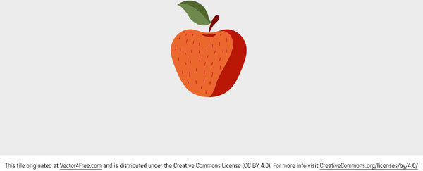 Бесплатное векторное яблоко -2