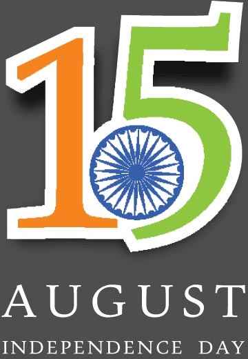 Bedava vektör Ağustos Hindistan Bağımsızlık günü etiket