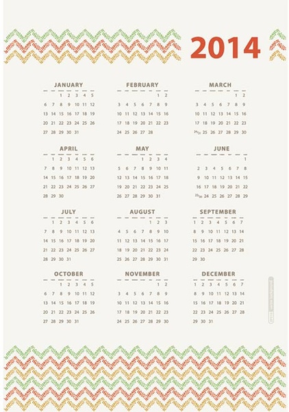 Free Vector Beautiful Border Around14 Calendar Template-vector Misc ...