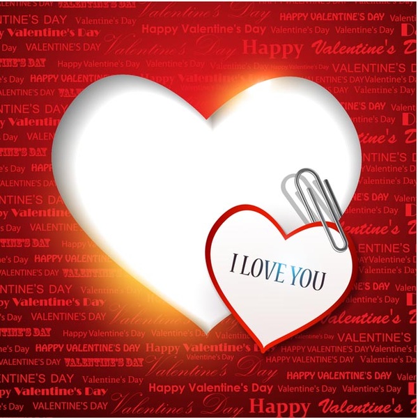 Free Vector Beautiful Heart Love Gift Card