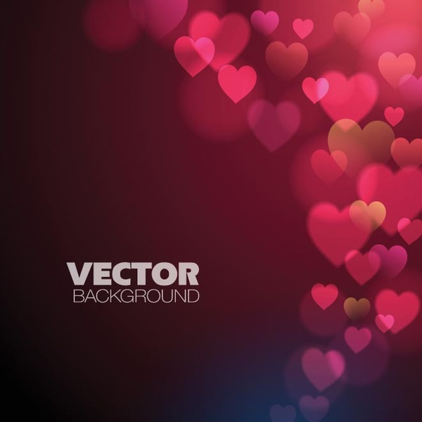 vektor gratis indah jantung pola valentine wallpaper template