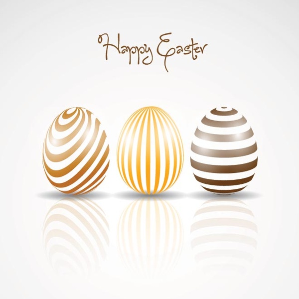 Free Vector Beautiful Ribbon Made Egg Happy Easter Wallpaper