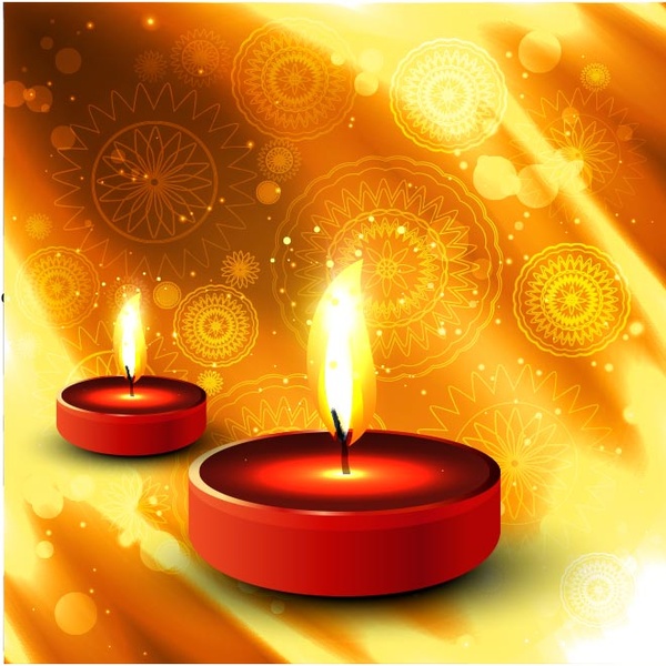 gratuit vector belle traditionnelle hindoue diwali de fond