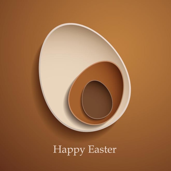 Free Vector Chocolate Easter Egg Greeting Card Template