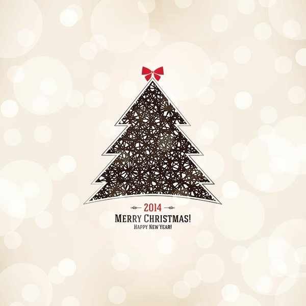 Free Vector Christmas Geometric Tree Shape On Elegant Background