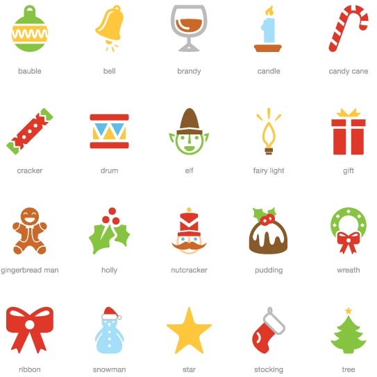 Free Vector Christmas Icon Collections