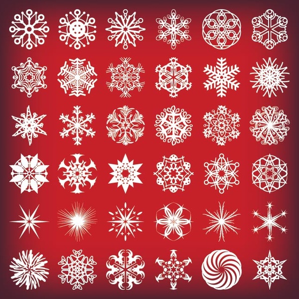 elementos de design de starflake de Natal de vetor livre