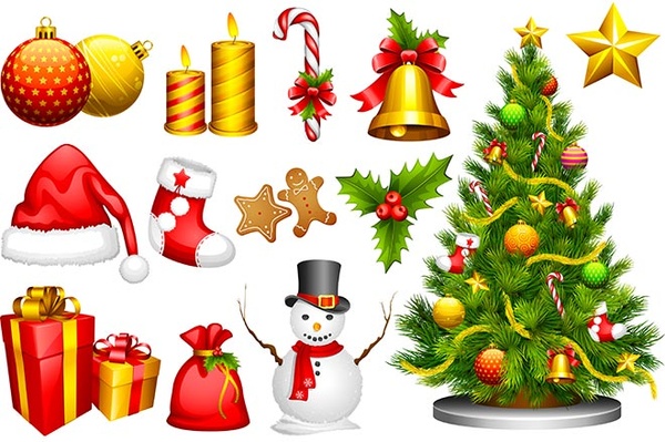 Free Vector Collection Of Christmas Gift Elements