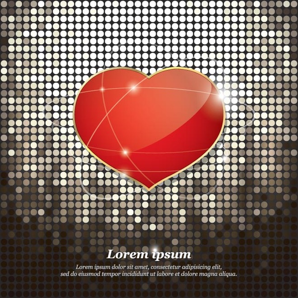 Free Vector Digital Dot Abstract Valentine Day Poster Background